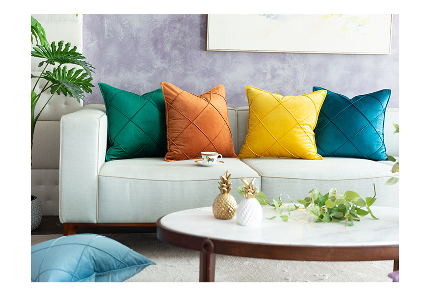 Block Party Velvet Pillow Cover