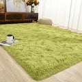 Unirea Living Room Rugs 5x8 Large Shag Area Rug Green Grass Soft Fluffy Rugs for Bedroom Non Slip Indoor Plush Fuzzy Carpet for Girls Kids Teen Room Nursery Dorm Home Decor