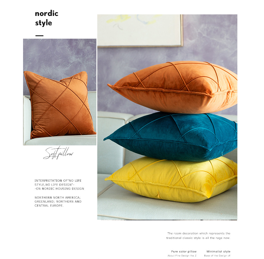 Block Party Velvet Pillow Cover