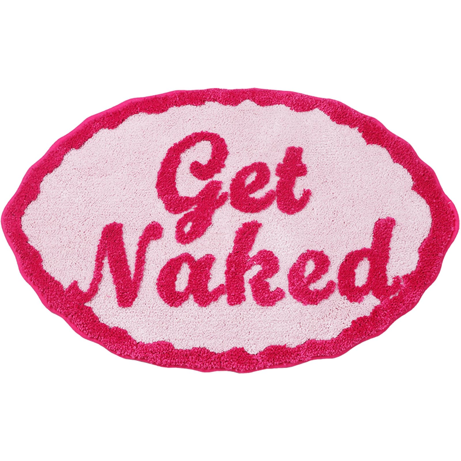 HAIWAOO Get Naked Bath Mat32x20 Non Slip and Soft Absorbent Bathroom RugsMachine Wash/Dry Bath Rugs for BathroomFloorTubShowerPink