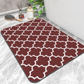KMAT Bath mat Super Absorbent Bathroom Rugs Anti-Slip Quick Dry Bath Rug Fits Under Door Washable Bath Rugs for Bathroom Shower Room in Front of Bathtub Sink Red 24"x35"