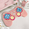TANVILL Bathroom Rugs Pink Gamepad Bath Mat Cute Bath Rug Non Slip Washable Cool Rug Absorbent Funny Rugs Shower Carpet for Bathroom Floor Bedroom Funky Decor 20"x 32"