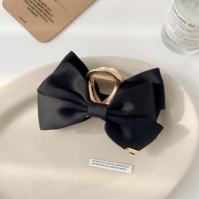 New Temperament Hair Bow Grab Clip for Women