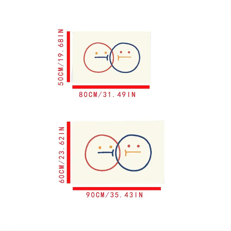 Double-Sided Cartoon Area Rug for Living Room (Two Sizes)