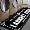 Black-2 Farmhouse Laundry Room Rug Runner Laundry Room Rug Non-Slip Floor Mat Waterproof Runner for Laundry Room Kitchen Bathroom and Mudroom Decor 24x72
