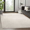 Abani Rugs Nuevo NUE150A Beige Arch Pattern Knot Area Rug (Cream 2 x 3)