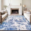 Art&Tuft Washable Rug Anti-Slip Backing Abstract Area Rugs Stain Resistant Rugs for Living Room Foldable Machine Washable Area Rug(TPR53-Grey 8x10)