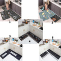Long Cartoon Non-Slip Kitchen Mat, Washable Rugs Set